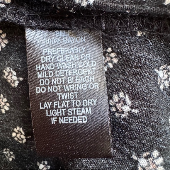 Lulus Black Floral Maxi Dress Spaghetti Straps V-neck Size S/M - Picture 11 of 11